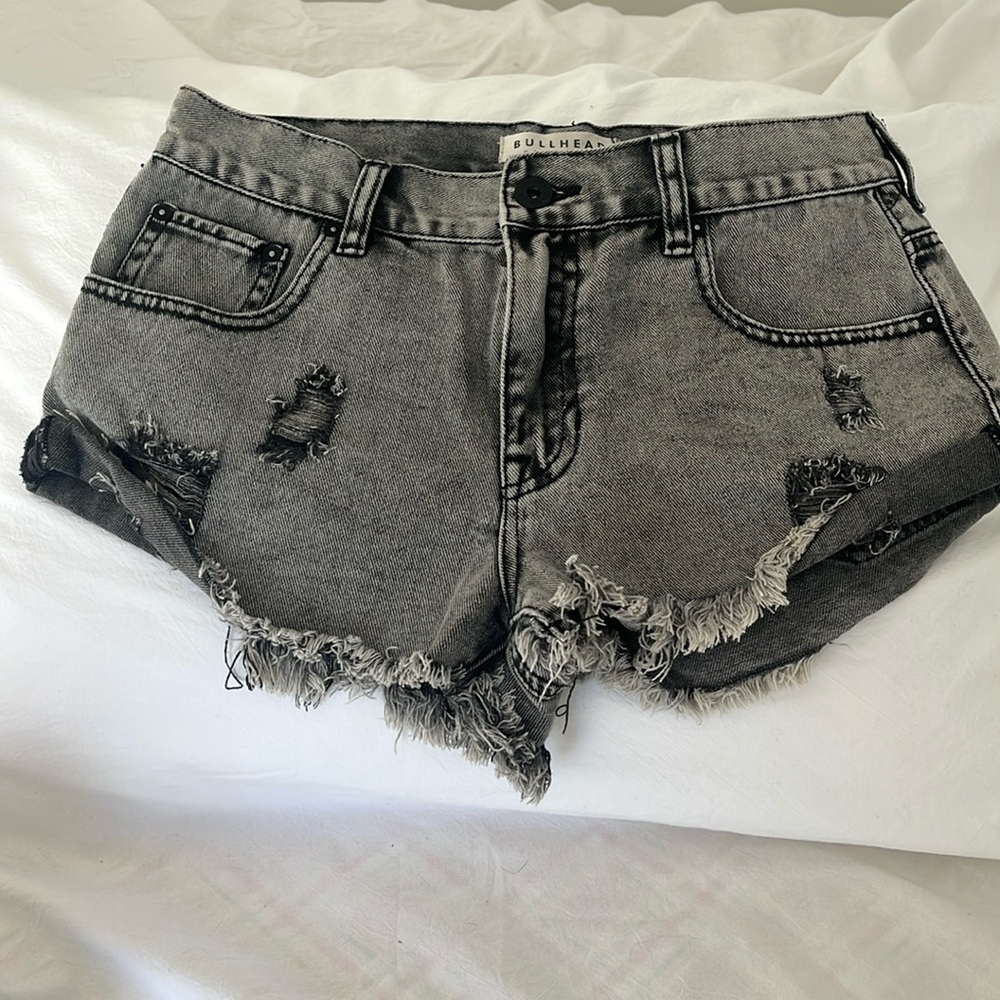BULLHEAD DENIM Black Jean shorts Size 7